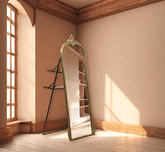 Gharaana Mirrors Victorian Arched Full-length Mirror with Stand